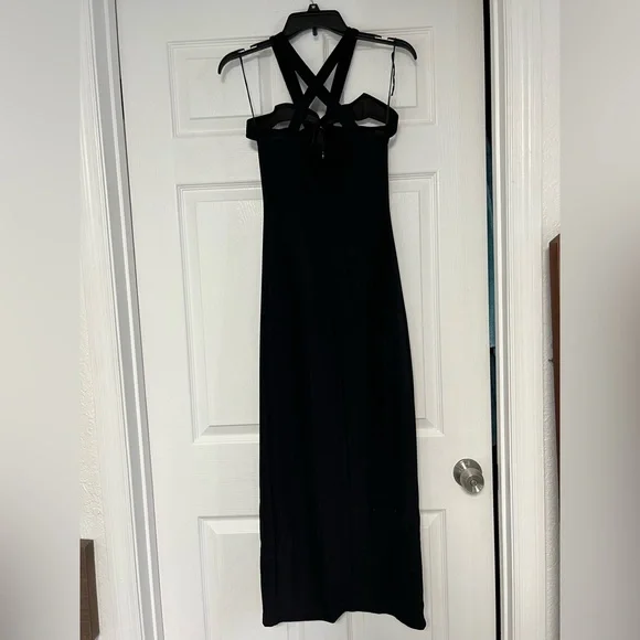 The Indecent Proposal Dress. Gorgeous Black Semi Formal Maxi Dress. - Picture 9 of 11